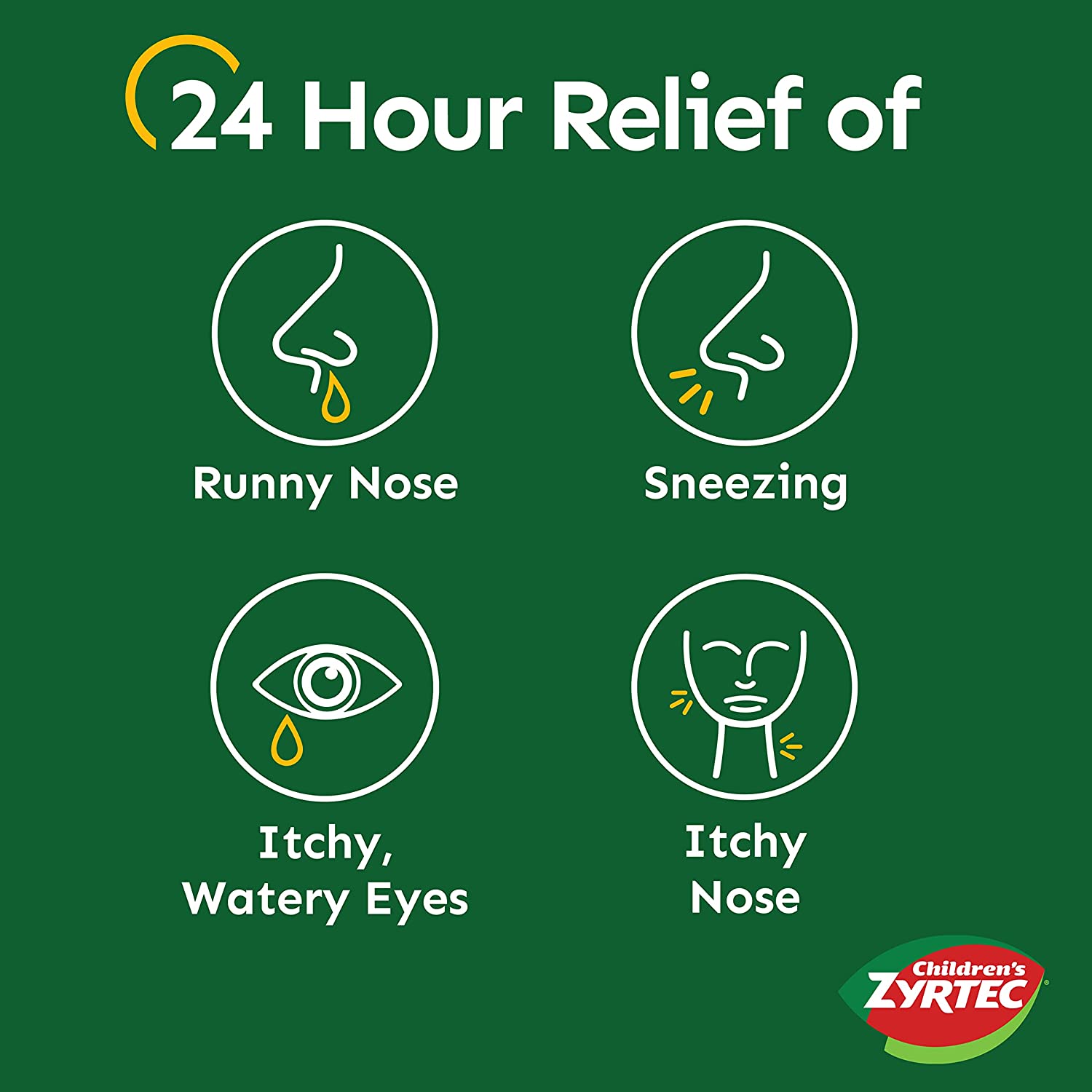 Children's Zyrtec 24 Hour Allergy Relief Dissolve Tabs Citrus Flavored 12 Count