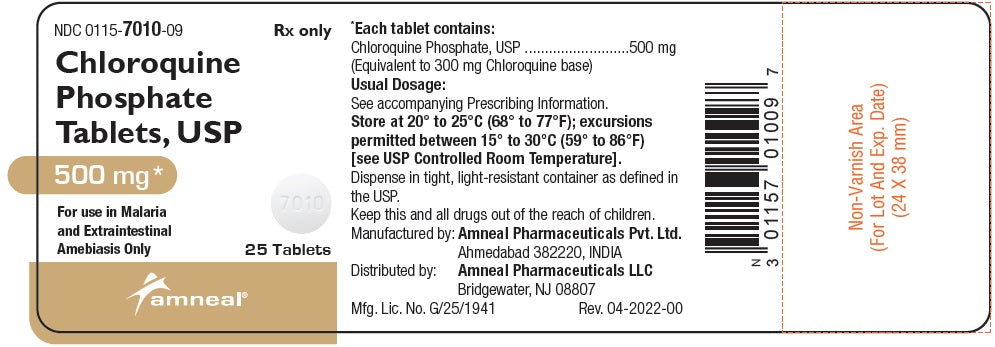 Chloroquine Phosphate Tablets 500 mg, 25 Count