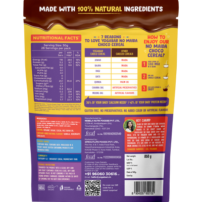 No Maida Choco Cereal, 850g