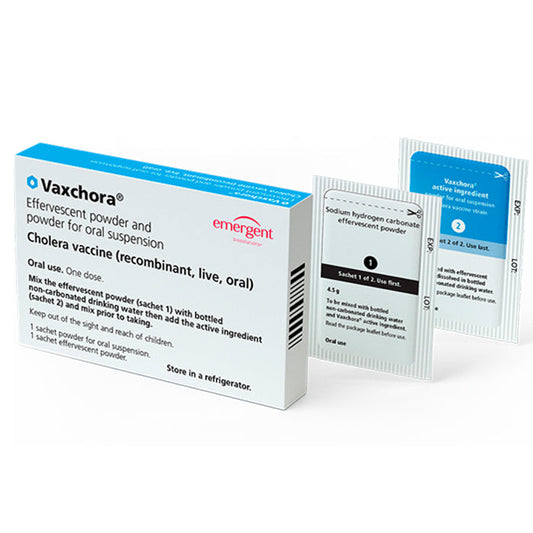 Cholera Vaccine Vaxchora Recombinant Live Oral Vaccine For Cholera Infection Prevention When Traving 100 mL **Refrigerated
