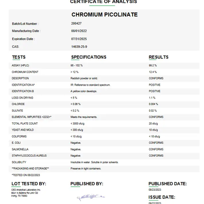 Chromium Picolinate USP For Compounding (API)