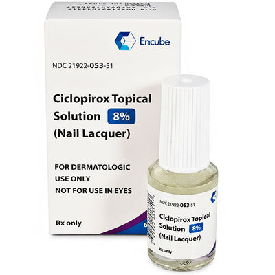 CiclopIrox Topical Solution 8% Nail Lacquer 6.6mL Bottle