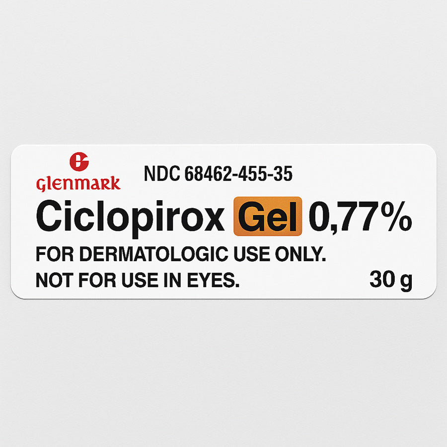 Ciclopirox Gel 0.77% Topical Antifungal Medication 30 grams (Rx)
