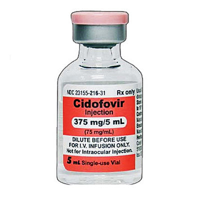 Cidofovir Injection 375 mg/mL Single Dose Vial, Preservative Free 5 mL (RX)