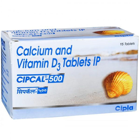 Cipcal 500 Tablet from Cipla for Bone, Joint and Muscle Care - 15 tabs