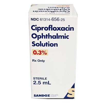 Ciprofloxacin Ophthalmic Solution 0.3%, Sterile 2.5 mL (RX)