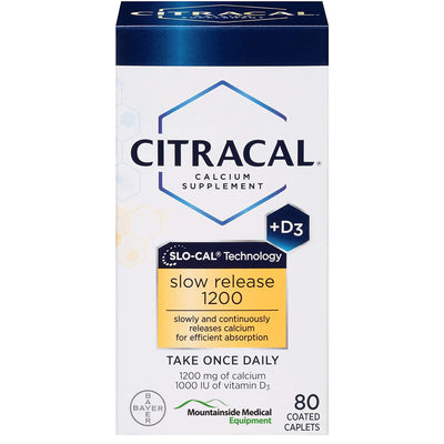 Citracal Slow Release 1200, Calcium Citrate 1200 mg, Calcium Carbonate Blend with D3