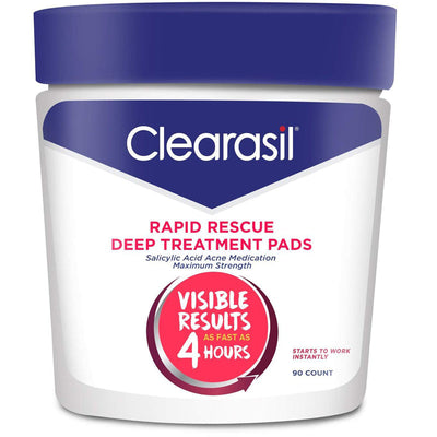 Clearasil Ultra Rapid Action Cleansing Skin Pads, 90 Count