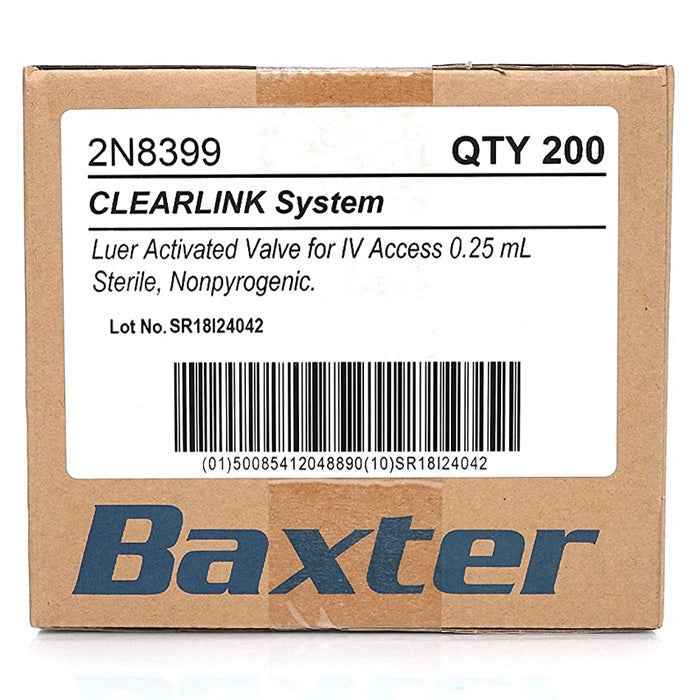 Clearlink IV Administration Valve Priming Volume 0.25 mL Baxter
