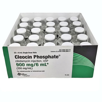 Cleocin Phosphate Clindamycin Injection 900 mg Per mL 6 mL (150mg) x 25/Box (RX)