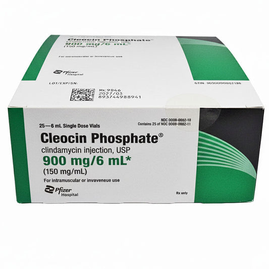 Cleocin Phosphate Clindamycin Injection 900 mg Per mL 6 mL (150mg) x 25/Box (RX)