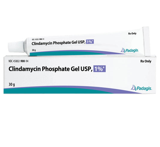 Clindamycin Phosphate Gel 1% Topical Treatment 30 grams (RX)