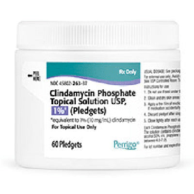 Clindamycin Phosphate 1%Topical Solution (Pledgets) 60 Count
