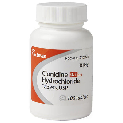 Clonidine HCL Tablets 0.1 mg by Teva 100/Bottle (RX)