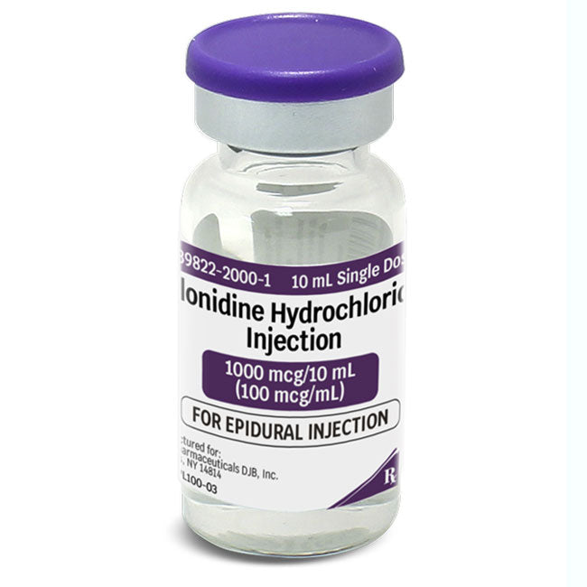 Clonidine Hydrochloride Injection 1000 mcg/10 mL (100 mcg/mL) x 1 Vial (RX)