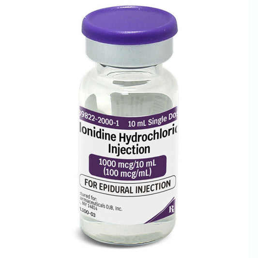 Clonidine Hydrochloride Injection 1000 mcg/10 mL (100 mcg/mL) x 1 Vial (RX)