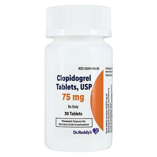 Clopidogrel Tablets 75 mg by Dr Reddy 30 Count (RX)
