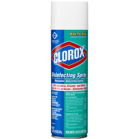 Clorox Disinfecting Spray - Kills Bacteria, Viruses and Mold Aerosol Spray Liquid 19 oz Fresh Scent