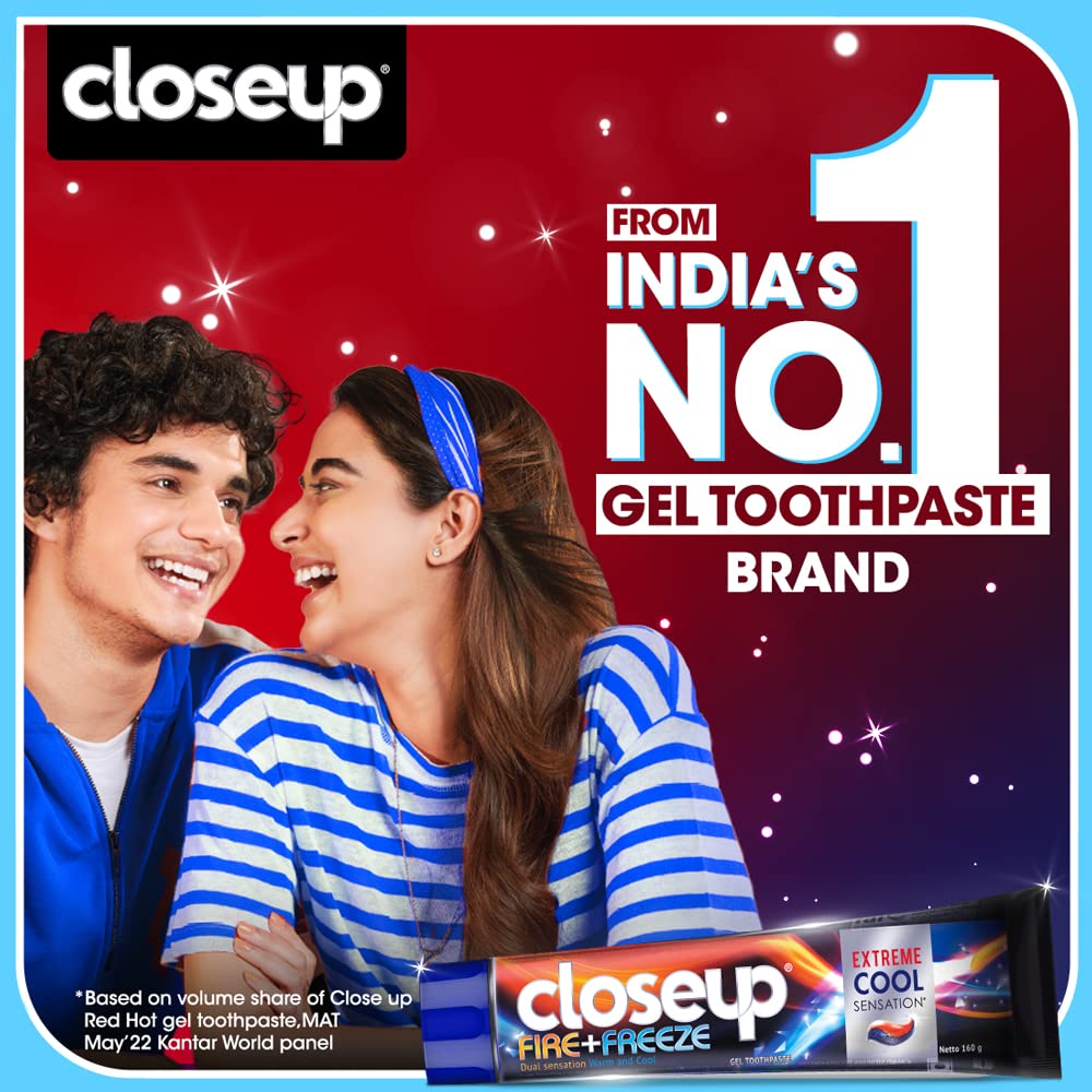 Closeup Fire Freeze Gel Plaque Removal Toothpaste (150 gm)