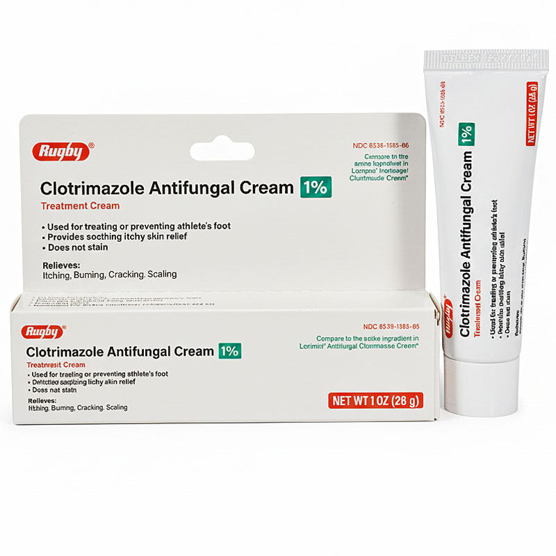 Clotrimazole 1% Antifungal Treatment Cream For Itching & Burning Relief 1 oz