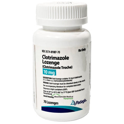 Clotrimazole Lozenges 10 mg by Padagis (Rx)
