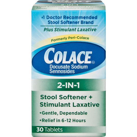 Colace 2-in-1 Tablets Stool Softener Plus Stimulant Laxative