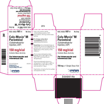 Coly-Mycin M Parenteral 150mg (Colistimethate for Injection) Lyophilized Powder (RX)