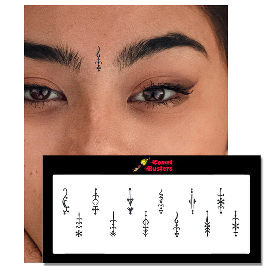 Comet Busters Black Designer Bindis (20mm) (BIN051)