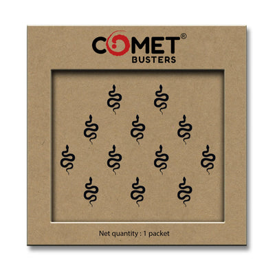 Comet Busters Black Snake PVC Bindis 12mm – Reusable Casual Bindi BIN2451