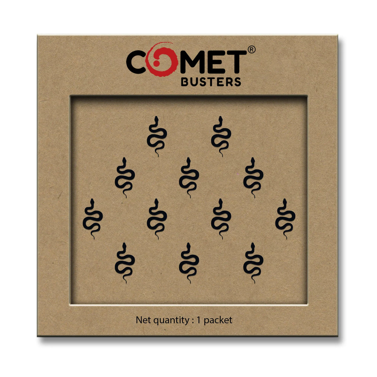Comet Busters Black Snake PVC Bindis 12mm – Reusable Casual Bindi BIN2451