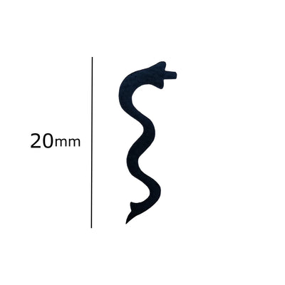 Comet Busters Black Snake PVC Bindis 20mm – Reusable Bindi BIN269