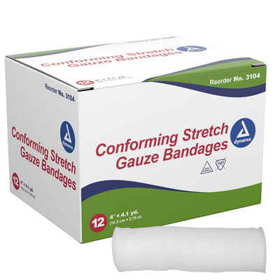 Conforming Stretch Gauze Bandge Rolls, Non-Sterile