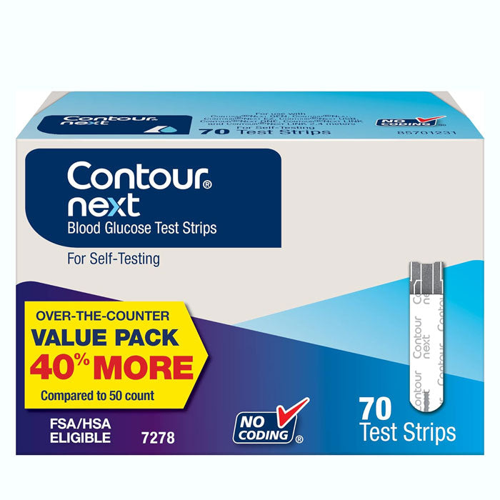 Contour Next Blood Glucose Test Strips, 70 Count
