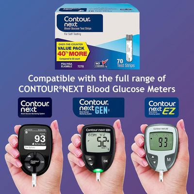 Contour Next Blood Glucose Test Strips, 70 Count
