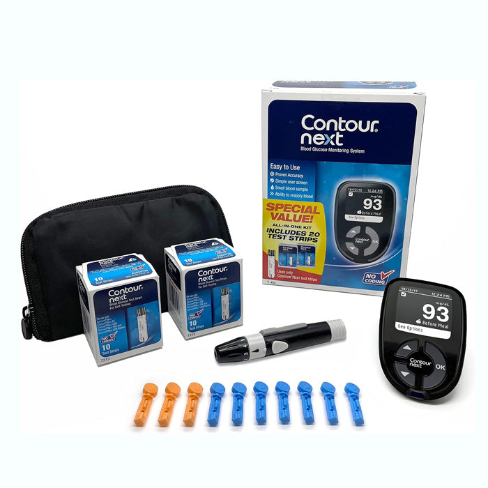 Contour Next One Blood Glucose Monitoring System with Meter and 20 Test Strips