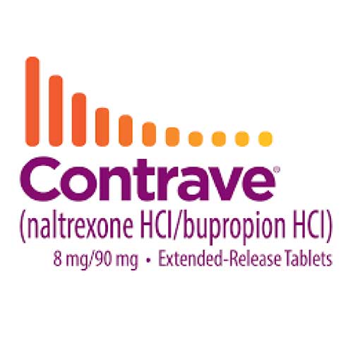 Contrave Naltrexone Hydrochloride 8 mg/90mg Extended Release Tablets, 120 Count (RX)