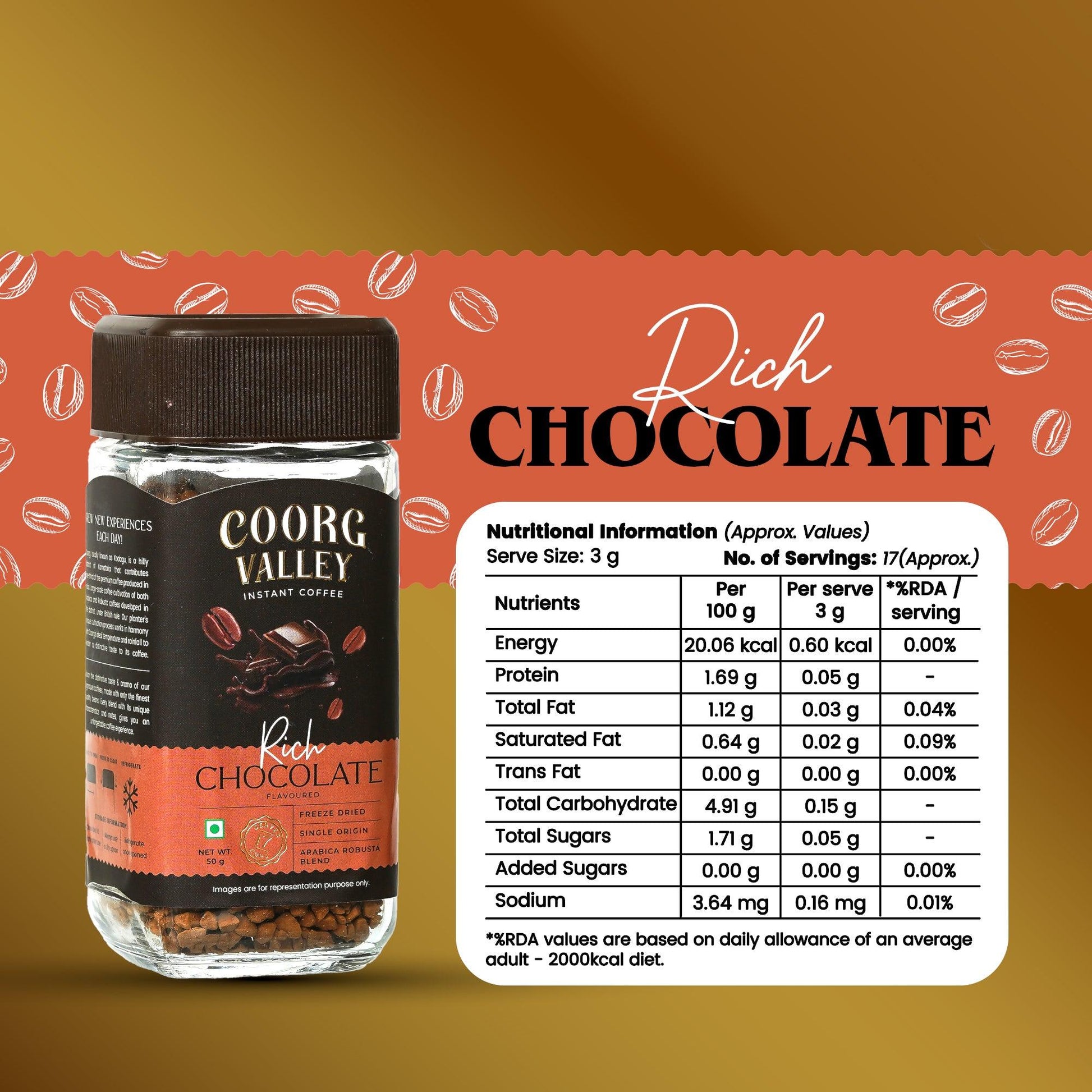 Rich Chocolate Instant Coffee | 50g