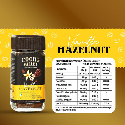 Vanilla Hazelnut Instant Coffee | 50g