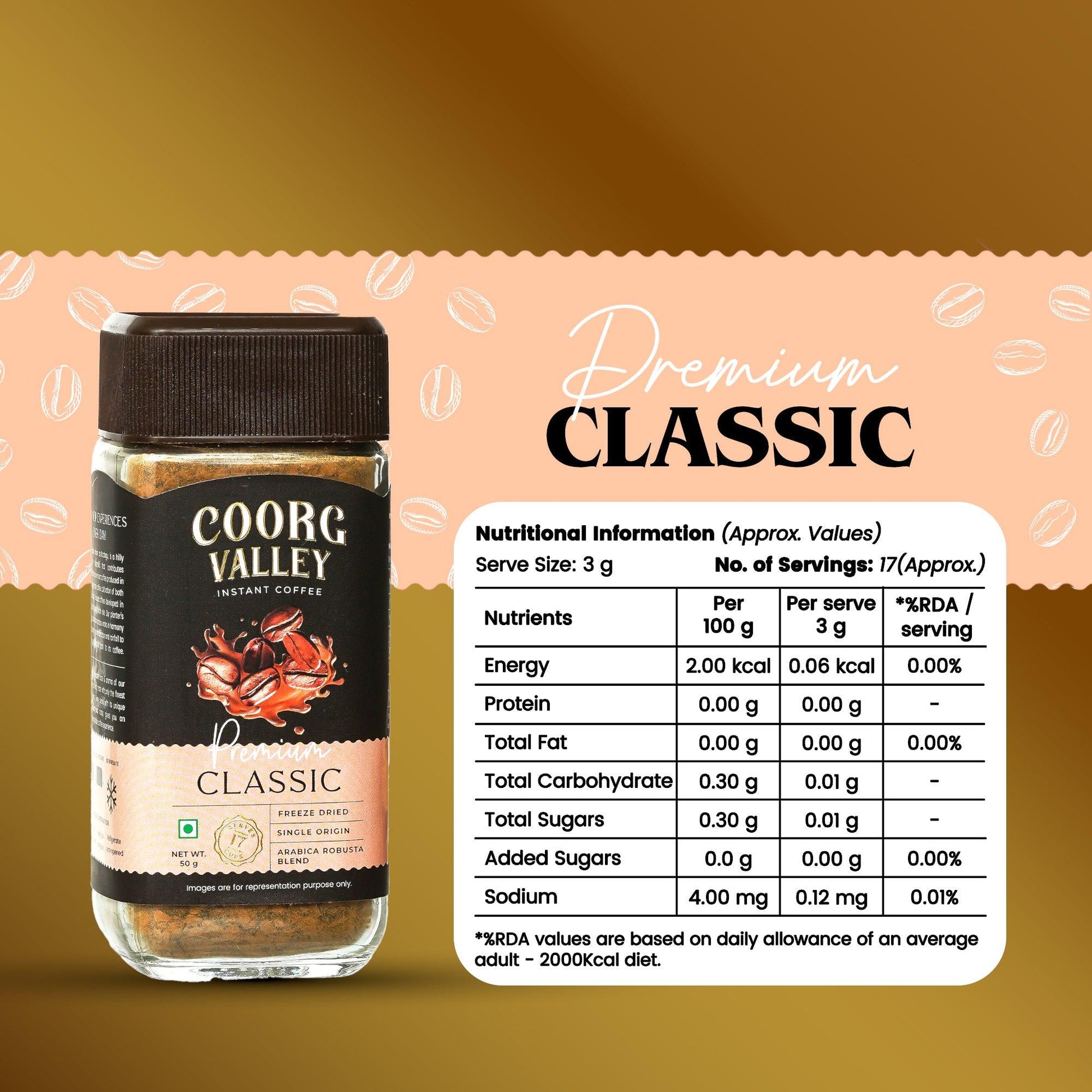 Premium Classic Instant Coffee | 50g