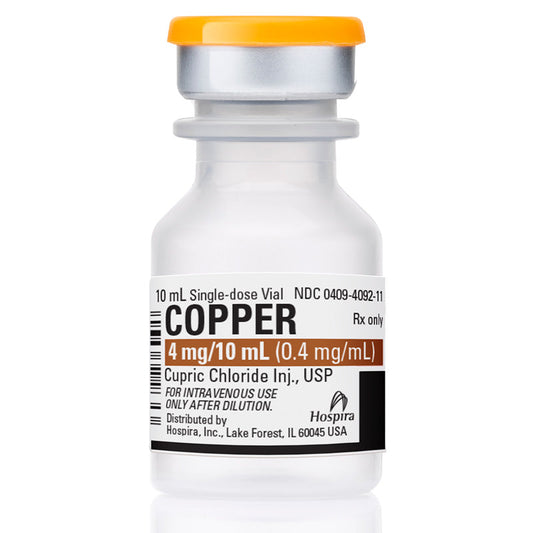 Copper Injection (Cupric Chloride) Injection 10 mL, 25/Tray by Pfizer (Rx)