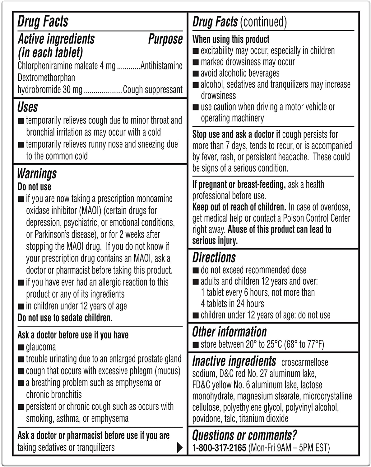 Coricidin HBP Cold and Cough Medicine, Tablets 16 Count
