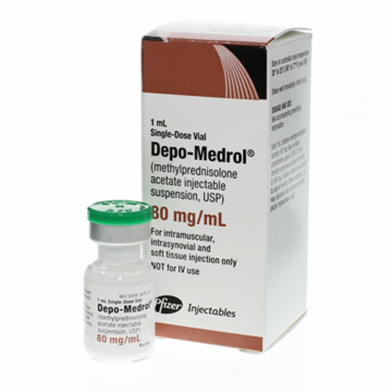 Depo-Medrol Methylprednisolone Acetate 80 mg for Injection 1 mL Vial (Rx)