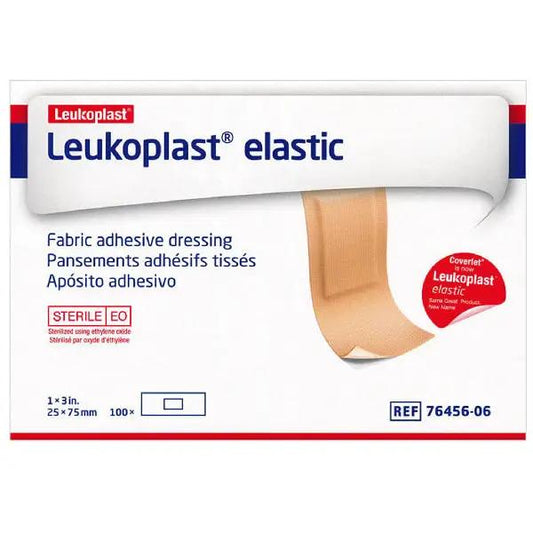 Leukoplast Elastic Adhesive Strips 1 x 3 inches 100 Count