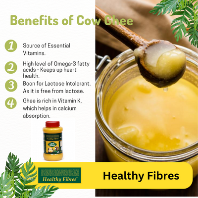 Healthy Fibres Cow Ghee | Homemade Cow Desi Ghee | Pure Cow Ghee for Better Digestion and Immunity