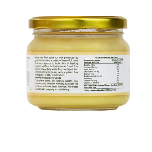 Azafran Infusions Grass Fed Gir Cow’s Organic A2 Ghee | Natural & Pure Ghee | Traditional Clarified Butter