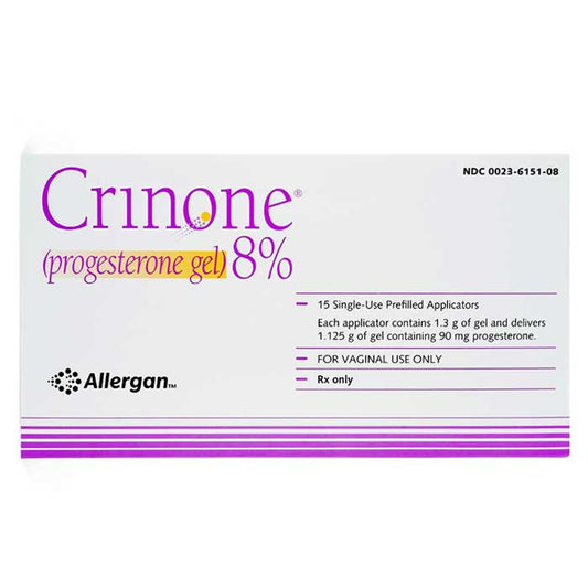Crinone Progesterone Gel 8% Single Tubes 1.125 gm x 15/Box (RX)