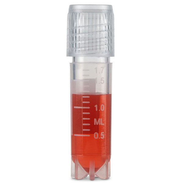 Cryogenic Vials Diamond Essentials, Exteral Threads, Conical Bottom, Self-Standing, Sterile