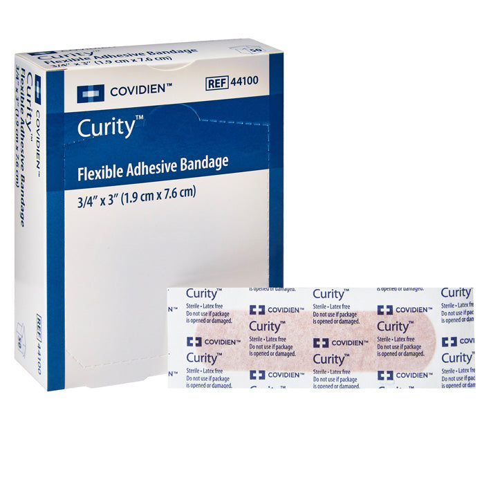 Curity Fabric Adhesive Bandages 3/4" x 3", 50/Box