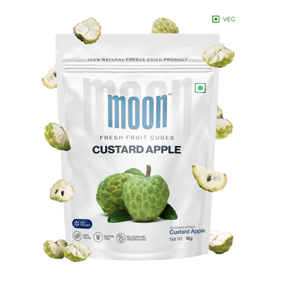 Moon Freeze Dried Custard Apple Cubes | 16 gms