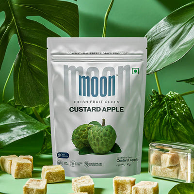 Moon Freeze Dried Custard Apple Cubes | 16 gms
